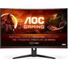 AOC Gaming C32G2ZE - Monitor curvo FHD da 32, 240 Hz, 1 ms, FreeSync Premium (1920 x 1080, HDMI, DisplayPort), colore: Nero/Rosso
