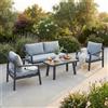 MIlani Home TOKYO - salotto da giardino in alluminio 4 posti