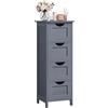 VASAGLE Mobile da Bagno, Cassettiera, Armadio Autoportante, con 4 Cassetti, 30 x 30 x 82 cm, per Bagno, Soggiorno, Sala da Pranzo, Cucina, Stile Moderno, Grigio LHC040G01