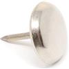 Adsamm® / 100 x scivoli in metallo con chiodo / argento / Ø 20 mm / tondi / puntali in metallo nichelato con chiodo / piedini protettivi per arredi Adsamm® Quality