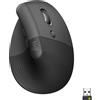 Logitech Lift Mouse Ergonomico Verticale, Senza Fili, Ricevitore Bluetooth o Logi Bolt USB, Clic Silenziosi, 4 Tasti