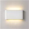 Topmo-plus 12W illuminazione per esterni terrazzo applique led luminosa faretti led interno da parete resiste a pioggia, luce bianca calda 3000K portone luce da muro 18CM