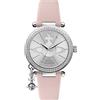 Vivienne Westwood Orb Pastelle Ladies Quartz Watch with Silver Dial & Pink Leather Strap VV006SLPK