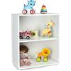 leomark Libreria universale in legno con ripiano regolabile - OSLO - Scaffale per giocattoli, mobili per bambini | Bianco (Altezza: 75 cm)