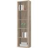 Muebles Pitarch | Libreria da ufficio o da lavoro con 4 ripiani, libreria da salotto, rovere Cambrian, 196,5x51,5x33cm (altezza x larghezza x profondità) basica, elegante e resistente