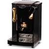 FABER COFFEE MACHINES | Modello Piccola Slot Brass Edition | Macchina caffe a cialde ese 44mm | Colore Nero plastiche Nero | Pressacialda in ottone