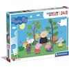 Clementoni - 24237 - Supercolor Puzzle - Peppa Pig - 24 Pezzi - Puzzle Bambini 3 Anni, Puzzle Cartoni Animati - Made In Italy