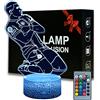 Magiclux 3D Illsuion Luce Notturna Calciatore,Lampada da Calcio 16 Colori che Cambia Dimmerabile con Telecomando,Calcio de Regalo per Bambini Adolescenti Uomo (FR-Player #7) (MY20230318)