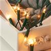 Hellum luci da fata per interni, mini luci da fata 10 lampade chiare calde, illuminate 1,35 m, cavo verde 10 lampade con spina per Natale <59 lumen 831115