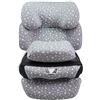 JYOKO KIDS Fodera per Seggiolino auto in Cotone per Bambini compatibile con Cybex Pallas Fix, 2 Fix (White Star)