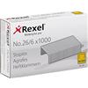 Rexel Punti metallici n. 56 (26/6), graffette fino a 20 fogli, dimensioni standard per cucitrici e pinze da scrivania confezione da 20 x 1000 (20.000) graffette, (2115727)