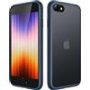 JETech Cover Opaca per iPhone SE 3/2 (2022/2020), iPhone 8/7, 4,7 Pollici, Protezione Anticaduta Antiurto di Grado Militare, Custodia Posteriore Glassata Traslucida, Anti-Impronte (Blu Tempesta)