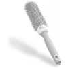 Olivia Garden Expert Blowout Speed - Bianco & Grigio - 35 - Spazzola rotonda in ceramica con corpo extra lungo per messe in piega 25% più veloci
