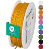 Halbach Seidenbänder Cordoncino di alta qualità (arancione), larghezza 2 mm, lunghezza 50 m, prodotto in Germania e certificato Öko-Tex, cordoncino in raso lucido in acetato