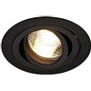 SLV lampada a incasso da soffitto NEW TRIA 1 / faretto, lampada a stelo, faretto da soffitto, lampada da soffitto, lampada a incasso LED, illuminazione per interni / GU10 50W nero
