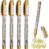 Vesaneae 4pcs Pennarello Oro Argento Pennarelli Acrilici,Penne Metallici Marcatori,Marcatore a Vernice Lucida per illustrazione artistica,album (Argento)