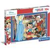 Clementoni Supercolor Disney Classics Pinocchio-104 Pezzi Bambini 6 Anni, Puzzle Cartoni Animati-Made In Italy, Multicolore, 25749