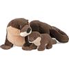Wild Republic Mom And Baby Lontra di fiume, Peluche Animali, Peluche Mamma E Cucciolo, Regalo Per Bambini, Imbottitura Realizzata Partendo Da Bottiglie Riciclate, 38 cm