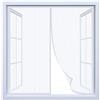 GYCQRS Zanzariera Per Finestra, Zanzariera Per Finestra Magnetica, Resistente Traspirante Tenda Zanzariere, Spegni Automaticamente La Zanzariera Silenziosa - Bianca, (Larghezza)120cm x (Altezza)140cm