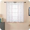GIRASOLE HOME® Coppia Tende Filtranti in Simil Lino Fantasia Rampicanti Tenda per Finestra ed Interni 2 Pannelli con Tasca e Passanti Nascosti (Rosa, 70x138cm)