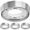 ledscom.de 4 pz. plafoniera/porta lampada INEL, acciaio inox opaco, 1x GX53 max. 25W