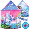 W&O Unicorn Play Tent with Magical Unicorn Sounds, Unicorn Toys for Girls, Unicorn Gifts for Girls, Play Tents, Pop Up Tents for Kids, Kids Tent Indoor & Outdoor, Tent for Kids, Kids Play Tent