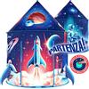 W&O Rocket Ship Play Tent with Blast Off Button - Rocket Tent, Pop Up Tents for Kids, Rocket Ship Tent, Space Tent, Space Toys, Kids Tent Indoor & Outdoor, Kids Play Tent, Play Tents, Rocket Toy