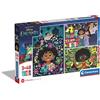 Clementoni- Disney Encanto Supercolor Encanto-3X48 (Include 3 48 Pezzi) Bambini 4 Anni, Puzzle Cartoni Animati-Made in Italy, Multicolore, 25286