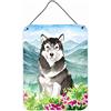 Caroline's Treasures Caroline Treasures Montagna Fiori Alaskan Malamute Porta Appeso Stampe Murali Decorazione