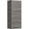 Pelipal Armadio da bagno Quickset 912 in grigio sangallo orizzontale, larghezza 30 cm, con 1 anta e 2 ripiani