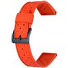 Kai Tian qualità Bracciale 22 millimetri gomma durevole Banda dell'orologio del silicone per gli uomini e le donne Rosso + Fibbia Nera
