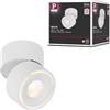 Paulmann 93373 Lampada da incasso a LED SPIRcle 78 mm incl. 1x8,0 W Bianco caldo, Bianco opaco, Plafoniera in Alluminio, 3000 K