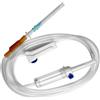 Med's Med's Set Deflussore per flebo per infusione con Roller Luer ed Ago G21 lattice (Confezione 25 set)