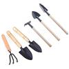 Wagoodter - Set di 6 mini attrezzi da giardinaggio per giardinaggio piccoli e leggeri rastrelli in ferro per interni ed esterni (A)