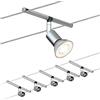 Paulmann sistema di cavi per faretti, set estensibile, 94145, Sice Salt, massimo 5 pezzi da 10 W l'uno, cromato, opaco, lampada da soffitto, senza lampadina