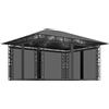 vidaXL AX Gazebo Tenda 43LED Solari 4x3x2.73m Zanzariere Baldacchino Illuminato 3070317