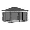 vidaXL AX Gazebo Tenda Antracite 4x3x2.73m Zanzariere Baldacchino Ombrari Feste 47973