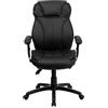 Flash Furniture Hansel - Sedia da Ufficio con Schienale Alto, in Morbida Pelle, Multifunzione, Girevole, ergonomica, con manopola di Supporto Lombare e braccioli