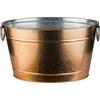 APS Tin spumantiera ghiaccio ovale cm 40x28x22h metallo zincato effetto rame + inserto PVC