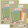 Eco-eco - Set di 5 divisori per file con indice di testo, formato A4, 50% riciclati, rinforzati, 200 g/m², confezione da 2
