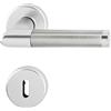 HOPPE, 3286690, Manico set con rosette Amsterdam BB Buntbart, anodizzato argento/acciaio inossidabile