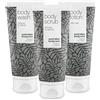 Australian Bodycare Kit per una pelle liscia contro la cheratosi pilaris e la pelle secca - Set di Doccia, Scrub e Lozione per una pelle morbida e radiosa - Esfoliante e Idratante con ingredienti naturali