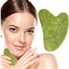 TUKNN Gua Sha, Gua Sha Strumento di Massaggio, Gua Sha Viso, Gua Sha Jade Stone, Gua Sha in Pietra di Giada Naturale, Rassodare la Pelle Antietà e Riduzione Delle Rughe Su Viso e Collo