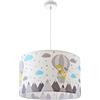 Lampadario carta Mongolfiera Brume Multicolore - Elementi arredo bambini -  Eminza