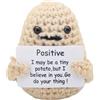 DAWRIS Mini giocattoli di patate, giocattoli di patate bambola peluche di peluche creativa Positive cute Potato per maglieria per le lana di lana di patate ispiratrice abbraccio regalo di compleanno