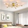 JIINOO Lampadario Moderno Oro Sputnik a 10 Luci Plafoniera Design, 87cm
