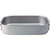 Baldassare Agnelli Pentole Agnelli Linea Acciaio Rostiera Rettangolare con 2 Maniglie Snodate, 35 cm