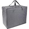 Bigso Box of Sweden Borsa portaoggetti grande per coperte, biancheria da letto, vestiti invernali, ecc. Pratica borsa con manici rinforzati e chiusura lampo, colore beige