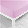 Douceur D'Intérieur - 1641308, Lenzuolo Con Angoli Matrimonia , 160 X 200 Cm , Jersey Uni , Jersey Unito , Rosa
