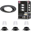 Paulmann 92465 Lampada LED da incasso Base Smart Home Zigbee orientabile rotonda 230V 3x4,9W 3x430lm dimmerabile 90mm nero opaco metallo 3000K